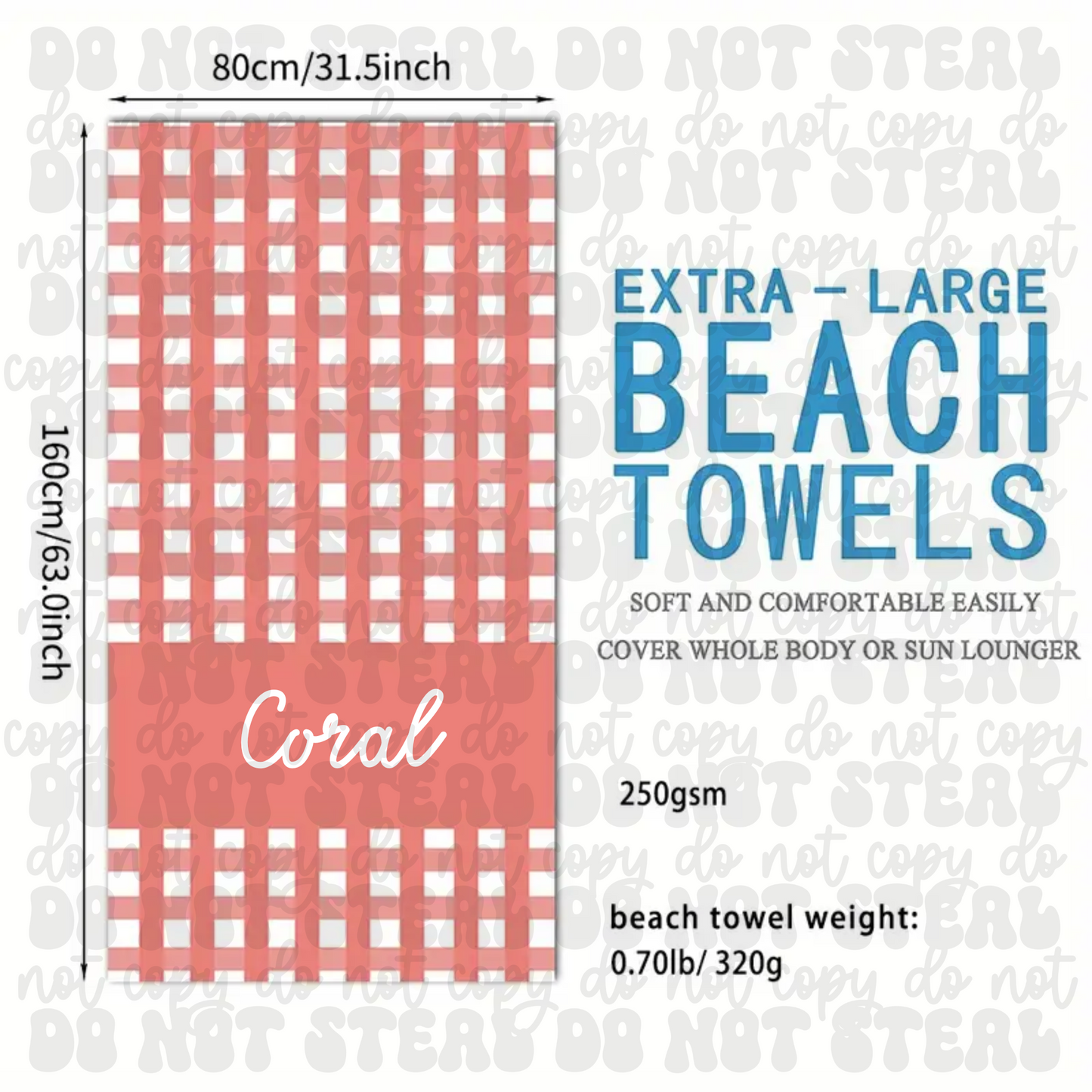 Custom Beach Towel Pre Order