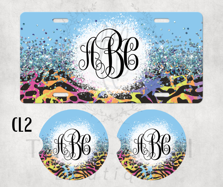 Car Coasters and License Plates - X