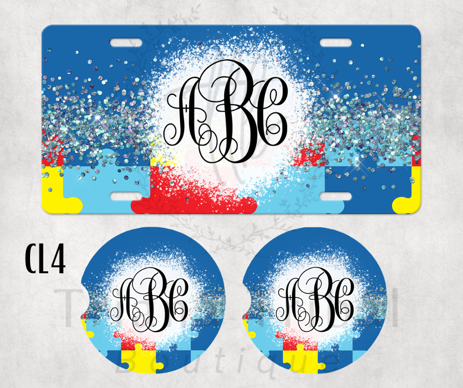 Car Coasters and License Plates - X