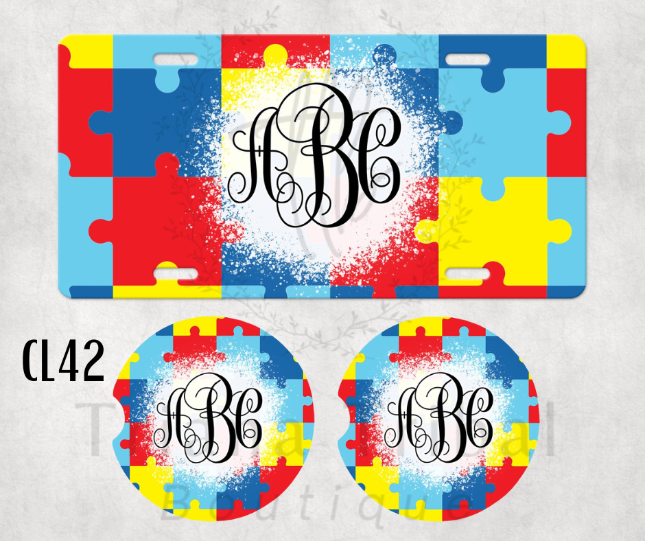 Car Coasters and License Plates - X