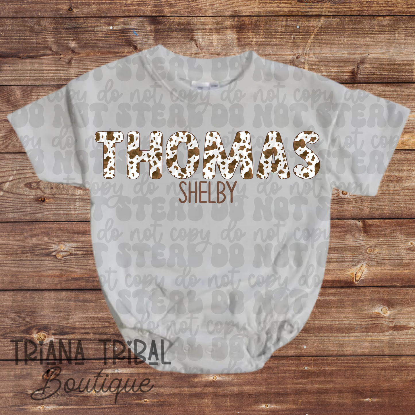 Brown Cow Name Bubble TShirt